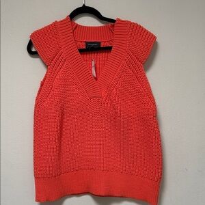Banana Republic Women's V-Neck Sweater Vest - Coral